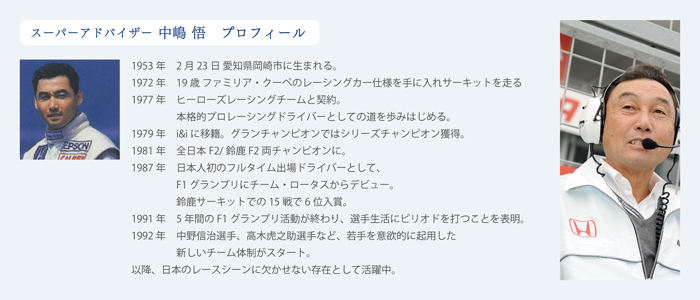 中嶋悟　プロフィール